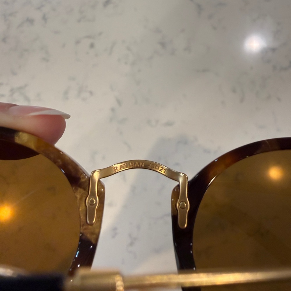 Ray-Ban Tortoise Brown Round Sunglasses - Picture 7 of 10